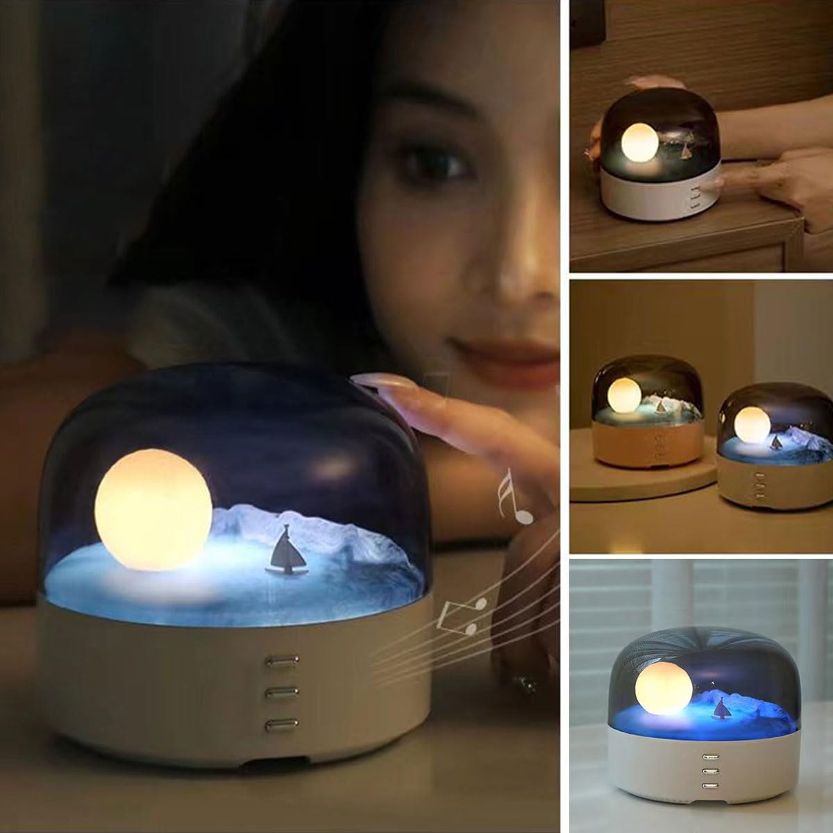 YZYOE LED Crescent Music Atmosphere Stereo Decorative Gift for Friends and Lamp, Tri-color Adjustable, Light, Family.
YZYOE LED Crescent Music Atmosphere Stereo Decorative Gift for Friends and Lamp, Tri-color Adjustable, Light, Family.