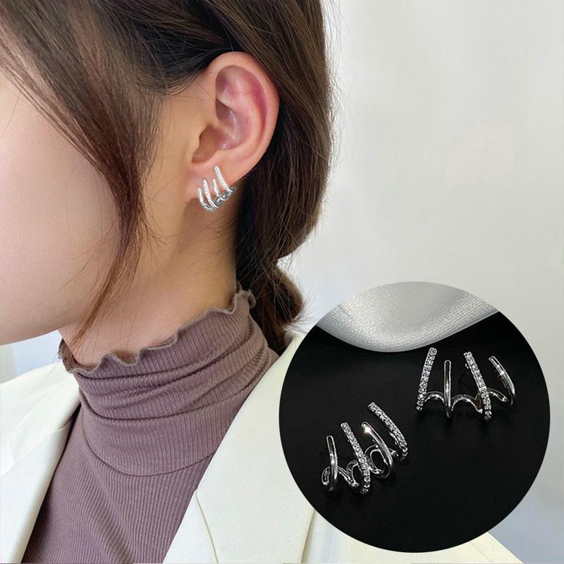Fashion Creative Inlaid White Stone Rhinestone Clip Earrings For Women Classic Shine Gold Color Metal Four Claw Earrings Jewelry
Fashion Creative Inlaid White Stone Rhinestone Clip Earrings For Women Classic Shine Gold Color Metal Four Claw Earrings Jewelry