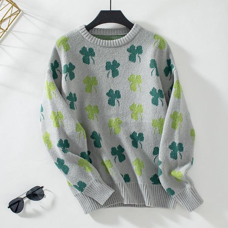 Vintage Print Loose Knitwear Cardigan Long Sleeve O Neck Sweater Autumn Winter Top XL сірий колір
Vintage Print Loose Knitwear Cardigan Long Sleeve O Neck Sweater Autumn Winter Top XL сірий колір