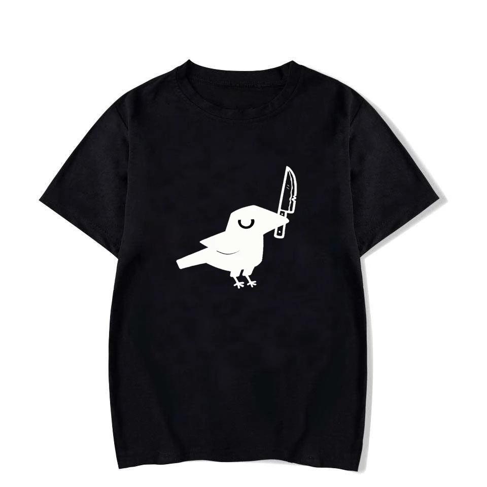 Womens Fun Harajuku Street Style Casual Tshirt Top with Crow Biting Knife PatternWomen Clothing Fashion Summer Streetwear Y2K S
Womens Fun Harajuku Street Style Casual Tshirt Top with Crow Biting Knife PatternWomen Clothing Fashion Summer Streetwear Y2K S