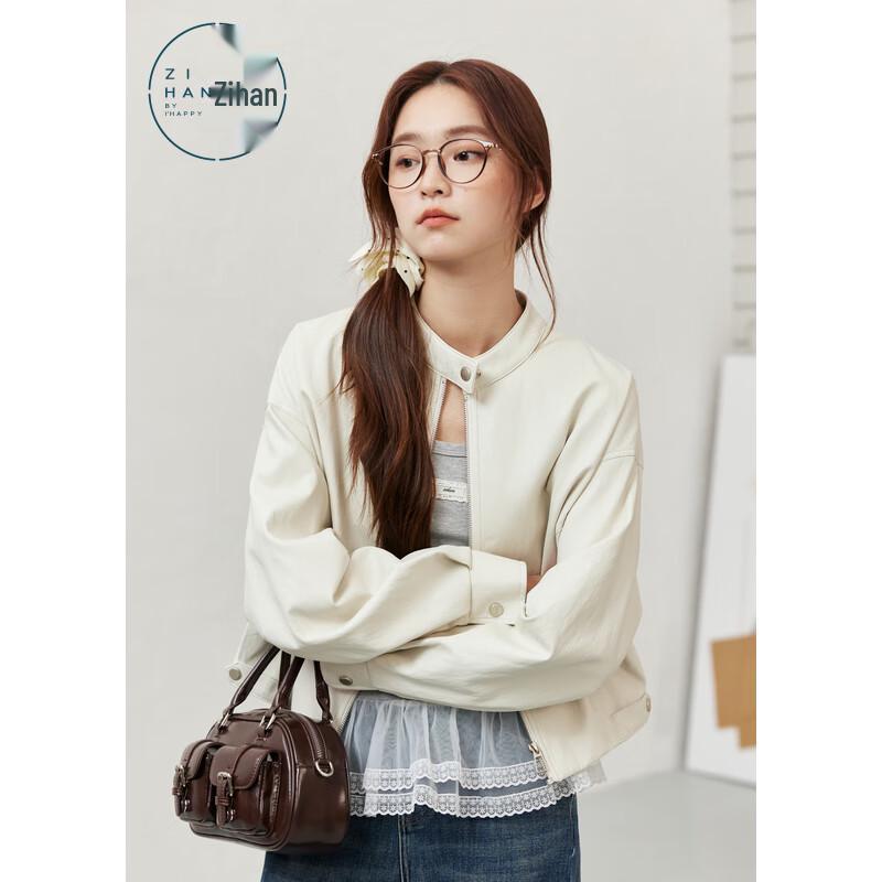 ZIHAN Women s Short Faux Leather Jacket with Pleated Texture L
ZIHAN Women s Short Faux Leather Jacket with Pleated Texture L