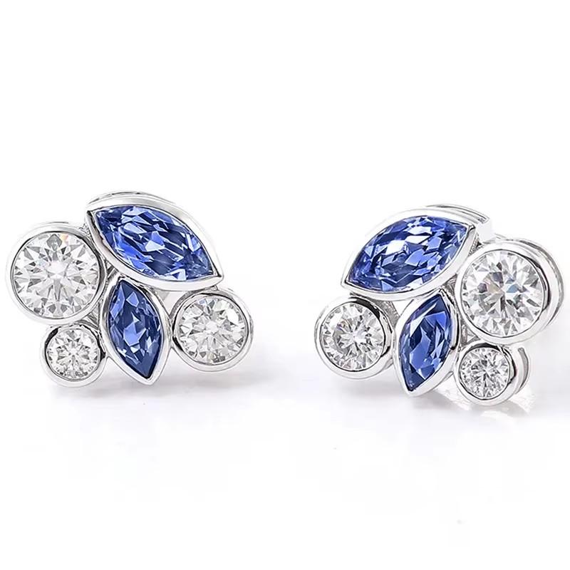 Huitan Delicate Stud Earrings with Blue/White Cubic Zirconia Creative Attractive Ear Accessories Charms Versatile Party Zircon
Huitan Delicate Stud Earrings with Blue/White Cubic Zirconia Creative Attractive Ear Accessories Charms Versatile Party Zircon