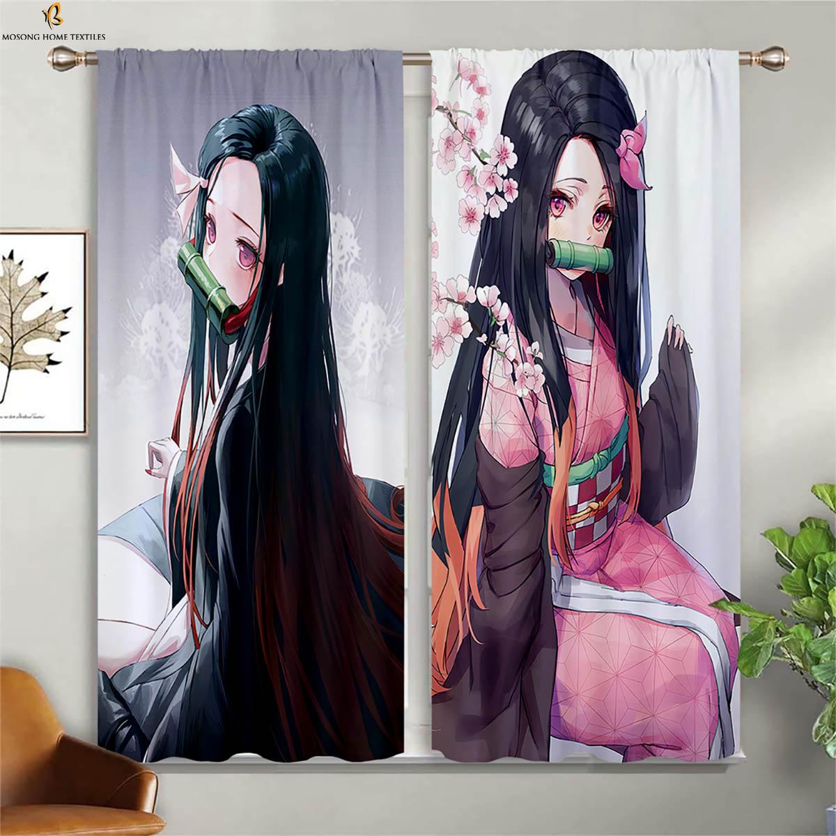 Set Of 2 Japanese Anime Cartoon Printed Curtains Suitable Children Room Living Study Curtain Light Blocking Polyester Ideal For W100*H130(CM)-Hooks&2PCS
Set Of 2 Japanese Anime Cartoon Printed Curtains Suitable Children Room Living Study Curtain Light Blocking Polyester Ideal For W100*H130(CM)-Hooks&2PCS