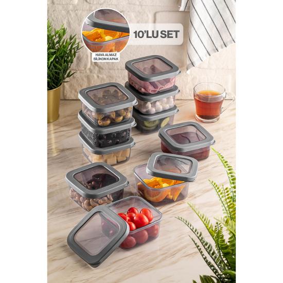 Square Breakfast Bowl with Silicone Lid - Anthracite Breakfast Storage Container Set of 10 Breakfast Bowls
Square Breakfast Bowl with Silicone Lid - Anthracite Breakfast Storage Container Set of 10 Breakfast Bowls
