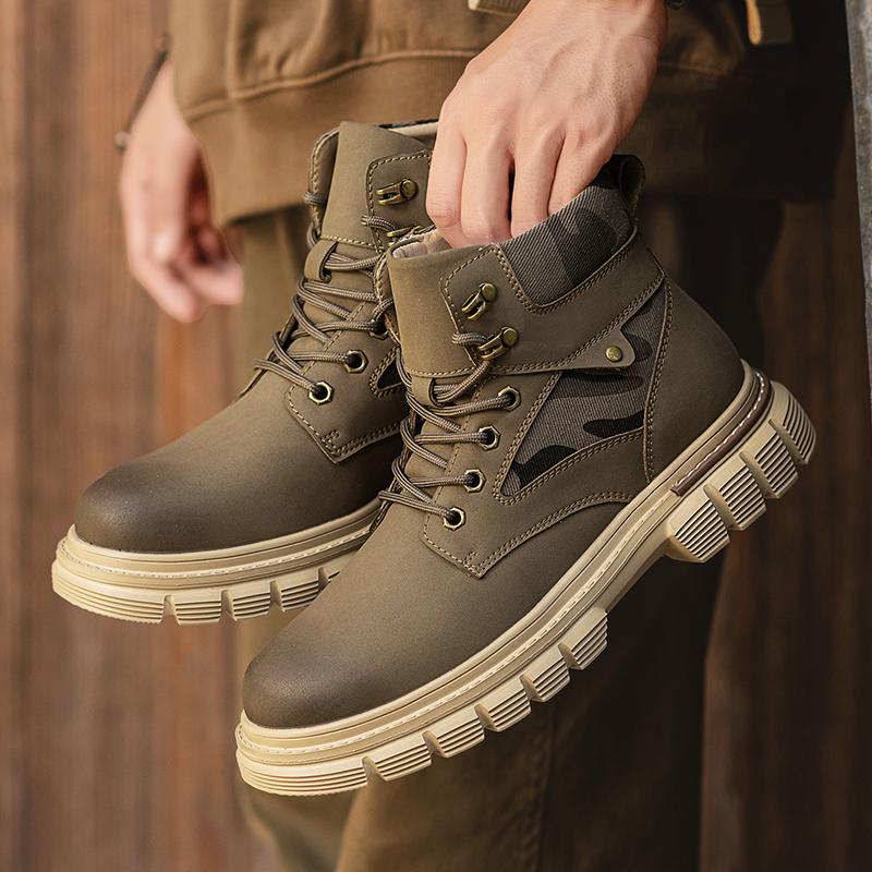 New European American anti slip big yellow boots color blocking height increasing casual fashiable outdoor motorcycle boots 45 хакі
New European American anti slip big yellow boots color blocking height increasing casual fashiable outdoor motorcycle boots 45 хакі