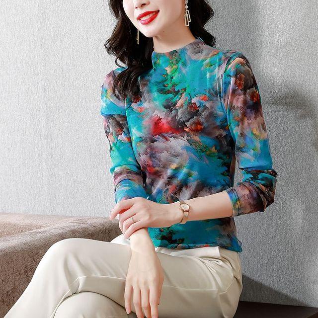 Модная тонкая сетчатая футболка с принтом, женская новая эластичная облегающая футболка с длинным рукавом, пуловер с полувысоким воротником XL зелёный
Модная тонкая сетчатая футболка с принтом, женская новая эластичная облегающая футболка с длинным рукавом, пуловер с полувысоким воротником XL зелёный