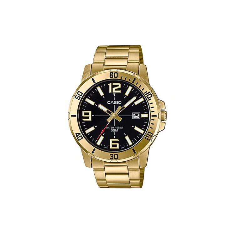 Casio Standard Series Swordfish Divers Ocean Heart Quartz Movement Stainless Steel Strap Men watches Black MTP-VD01G-1B Regular Box,Gold Strap
Casio Standard Series Swordfish Divers Ocean Heart Quartz Movement Stainless Steel Strap Men watches Black MTP-VD01G-1B Regular Box,Gold Strap