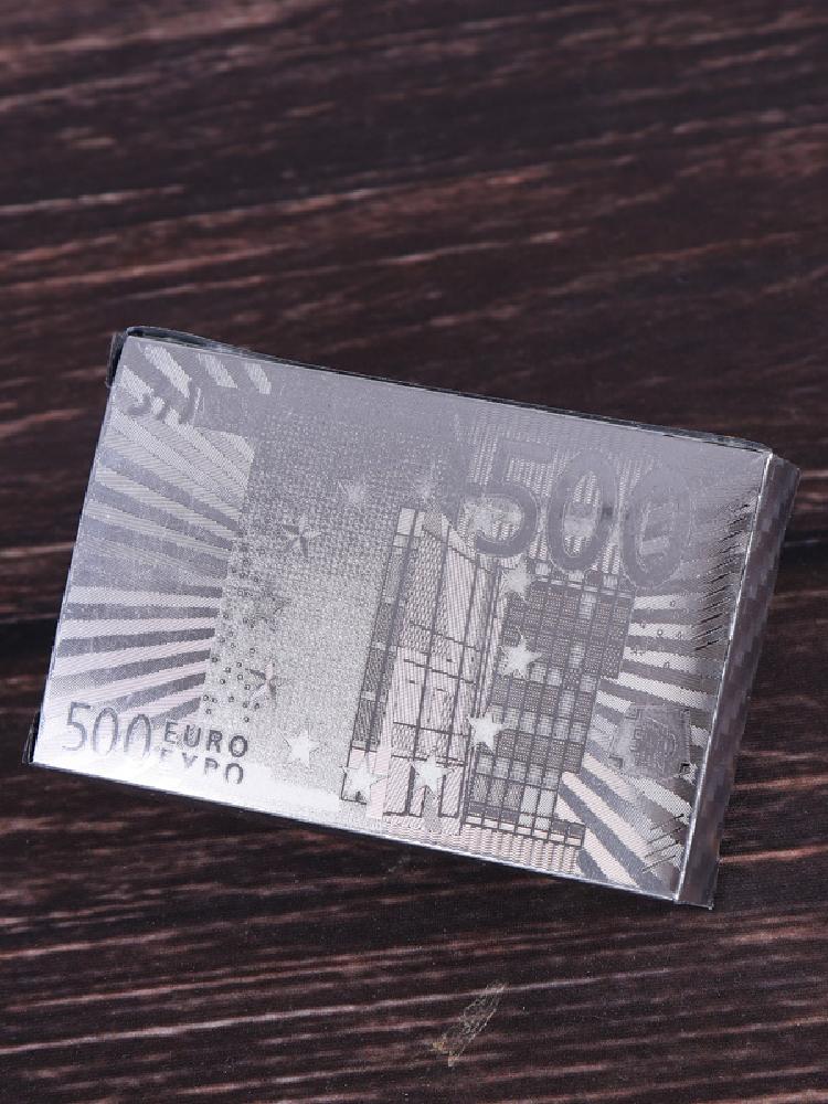 Silver/gold Foil Playing Cards 500 Euro Pattern Waterproof Poker Deck for Party & Gift
Silver/gold Foil Playing Cards 500 Euro Pattern Waterproof Poker Deck for Party & Gift