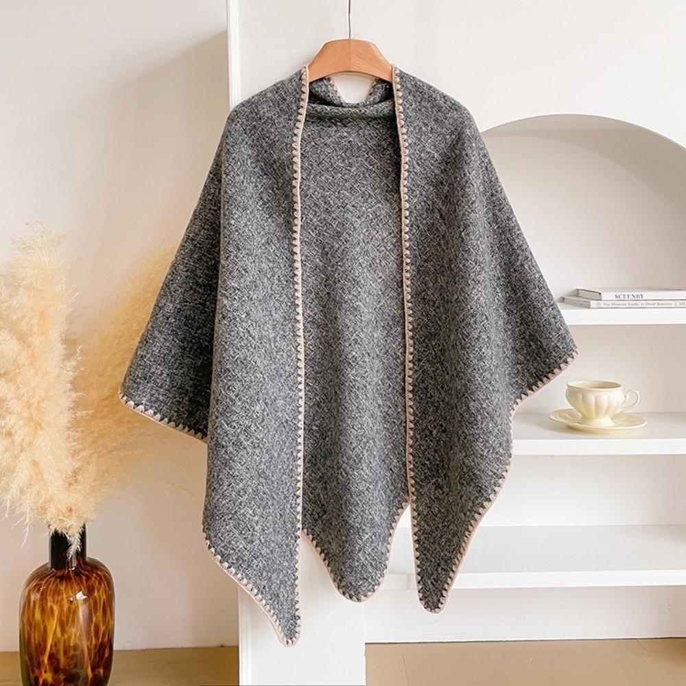 Casual Solid Color Knitted Shawl Thickened Neck Wrap Triangle Scarf Winter Warm Soft Sweater Shawl Cape серый
Casual Solid Color Knitted Shawl Thickened Neck Wrap Triangle Scarf Winter Warm Soft Sweater Shawl Cape серый