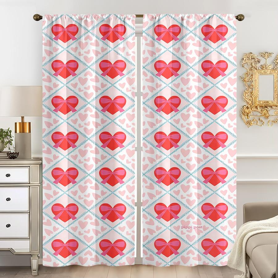 Blackout Powder Bow Curtains Sweet Girlish Style Bedroom Living Room Decorative Drawbar Pockets Curtain Set Of 2 Made Polyester Washable Sitting Ready W100*H70(CM)-Hooks&2PCS
Blackout Powder Bow Curtains Sweet Girlish Style Bedroom Living Room Decorative Drawbar Pockets Curtain Set Of 2 Made Polyester Washable Sitting Ready W100*H70(CM)-Hooks&2PCS
