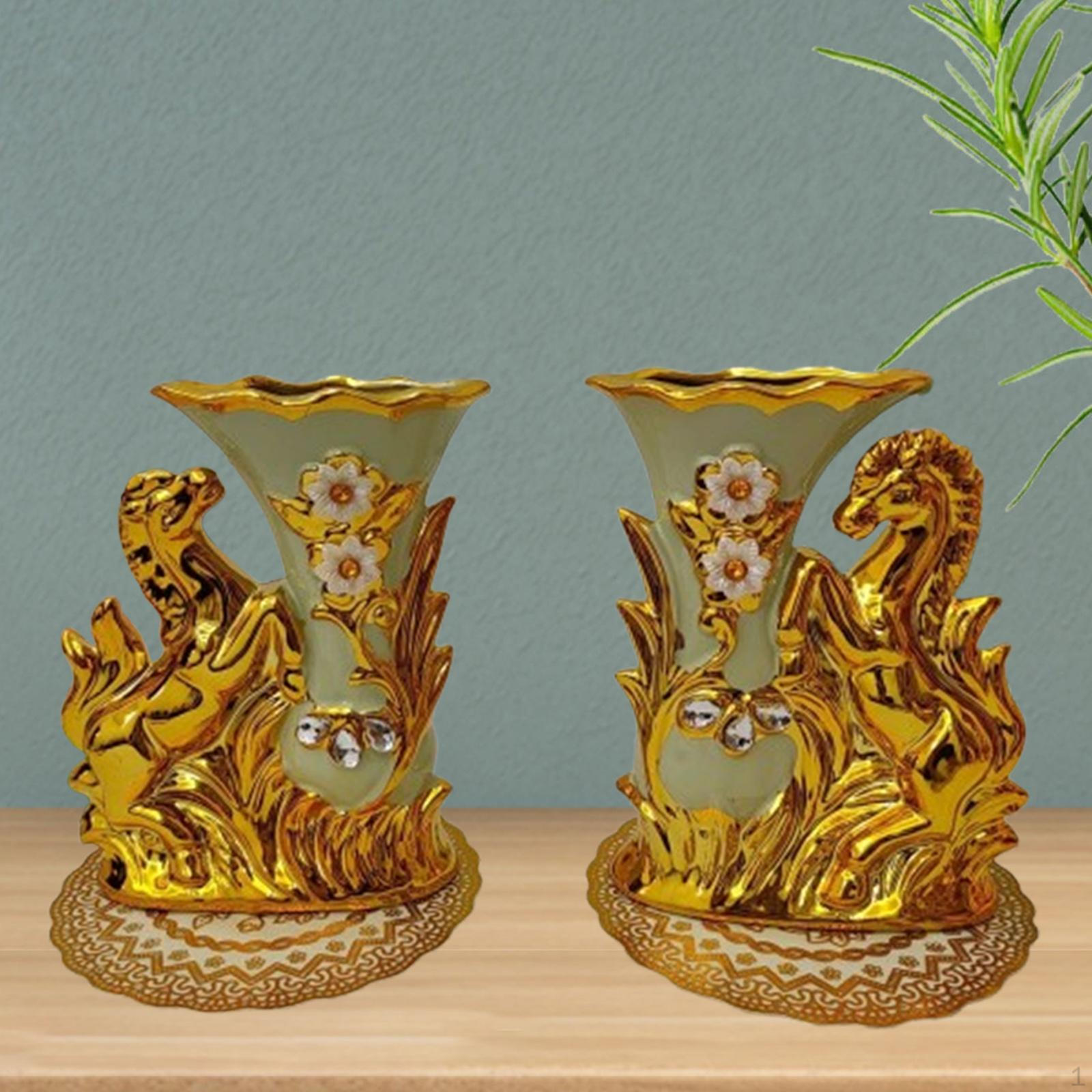 2Pcs Horse Vases with Cushions Ornaments Display Ceramic Planters European Flower Pots for Entryway
2Pcs Horse Vases with Cushions Ornaments Display Ceramic Planters European Flower Pots for Entryway
