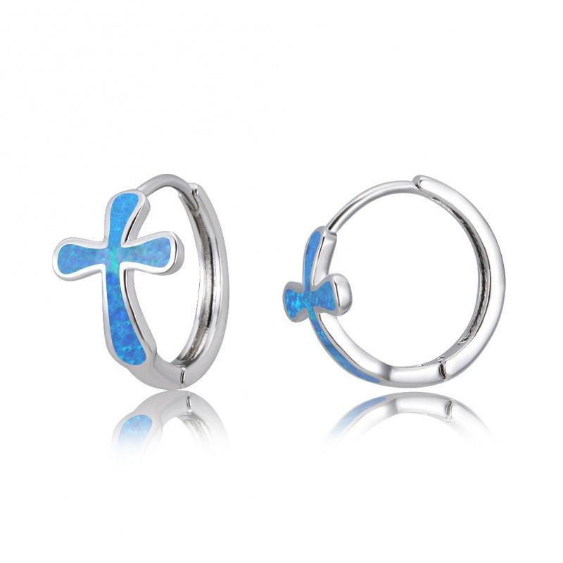 New Japanese and Korean texture ear buckle temperament simple cross Opal earrings cold wind earrings women
New Japanese and Korean texture ear buckle temperament simple cross Opal earrings cold wind earrings women