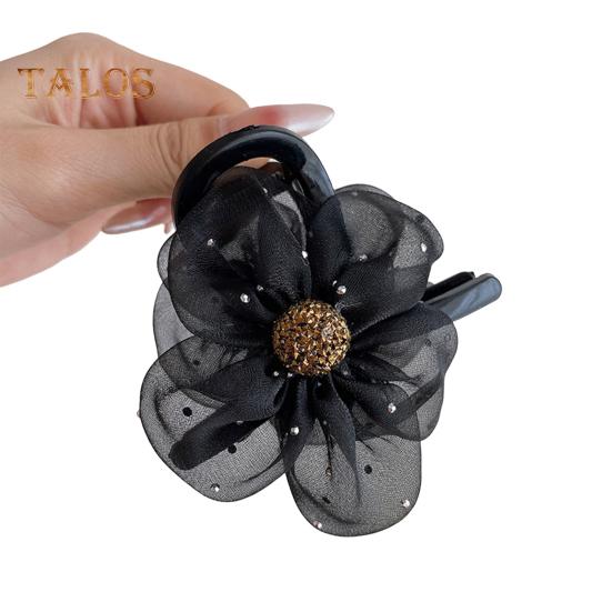 Женская заколка для волос, безопасная для кожи головы, марлевая заколка для волос с цветочным узором, долговечная, полузакрытая, конский хвост, зажим-акула, зажим для женщин, шиньон чёрный
Женская заколка для волос, безопасная для кожи головы, марлевая заколка для волос с цветочным узором, долговечная, полузакрытая, конский хвост, зажим-акула, зажим для женщин, шиньон чёрный