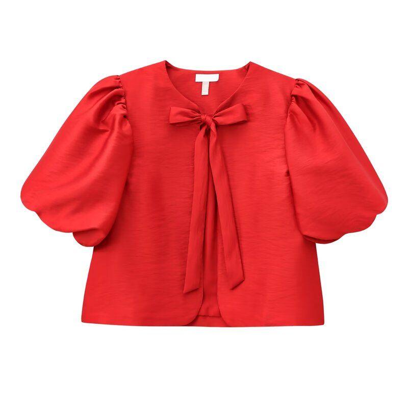 Fashion Style 2024 Summer New Arrival Women s Wrinkle Feeling Fashion Plaid Lantern Short Sleeve round Neck Top 1233484 Red M
Fashion Style 2024 Summer New Arrival Women s Wrinkle Feeling Fashion Plaid Lantern Short Sleeve round Neck Top 1233484 Red M