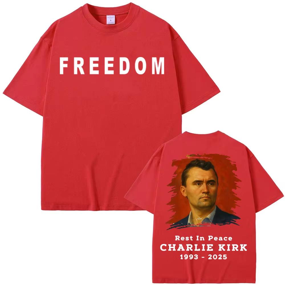 Rest in Peace Charlie Kirk Freedom Tshirt Mens Clothing Harajuku Gothic Oversized T Shirts Cotton Casual High Quality T Shirts 3XL
Rest in Peace Charlie Kirk Freedom Tshirt Mens Clothing Harajuku Gothic Oversized T Shirts Cotton Casual High Quality T Shirts 3XL