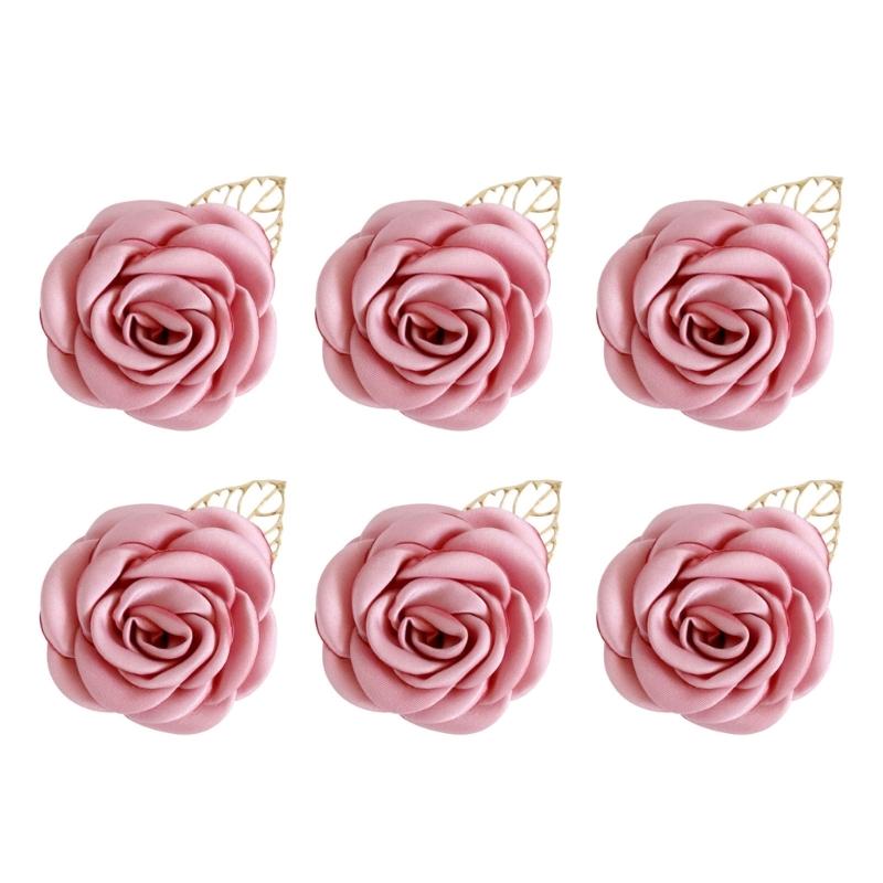 6Pcs Florals Lapel Pin for Wedding Couple Elegant Corsages for Bride and Grooms Handmade Boutonniere Party Jewelry
6Pcs Florals Lapel Pin for Wedding Couple Elegant Corsages for Bride and Grooms Handmade Boutonniere Party Jewelry