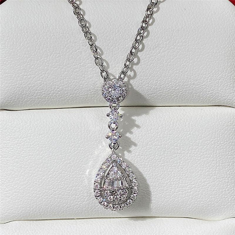 Huitan Newly Designed Wedding Accessories Women s Pendant Necklace with Brilliant CZ Temperament Sweet Bridal Marriage Jewelry
Huitan Newly Designed Wedding Accessories Women s Pendant Necklace with Brilliant CZ Temperament Sweet Bridal Marriage Jewelry