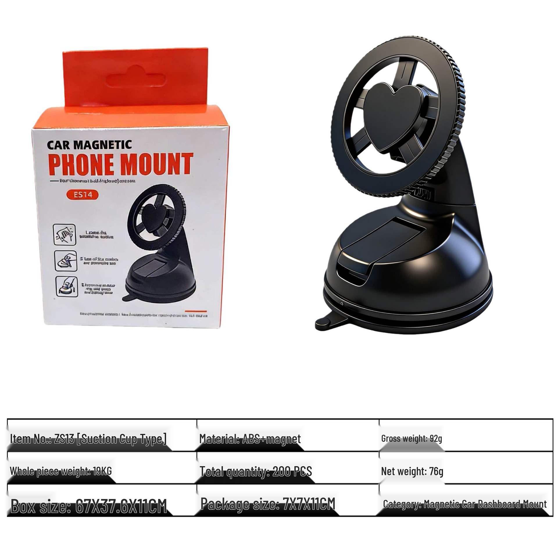 Strong Magnetic Car Phone Holder with Suction Cup for Navigation
Strong Magnetic Car Phone Holder with Suction Cup for Navigation