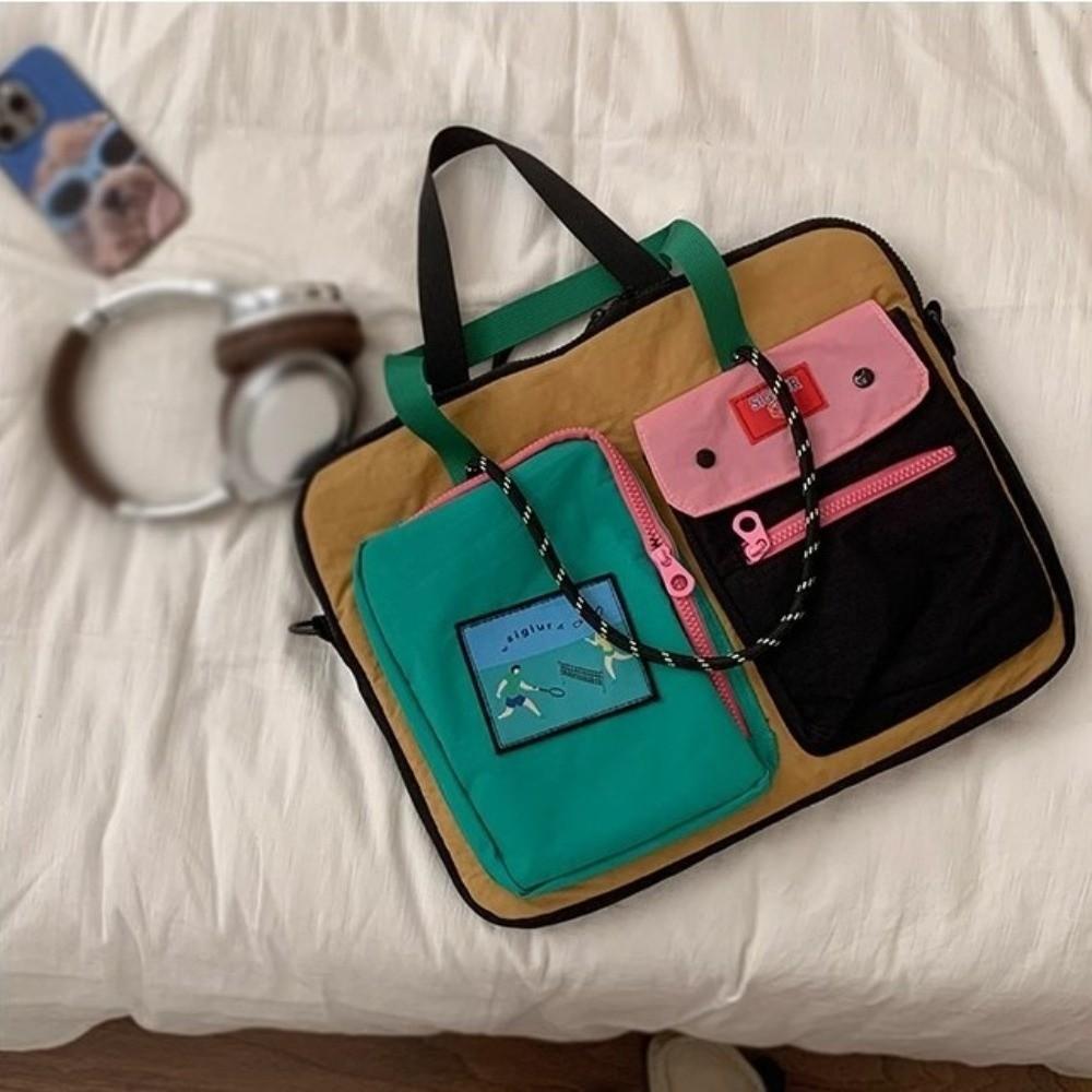 Large Capacity Computer Bag Contrast Color Travel Bag Fashion Tote Laptop Bag B
Large Capacity Computer Bag Contrast Color Travel Bag Fashion Tote Laptop Bag B