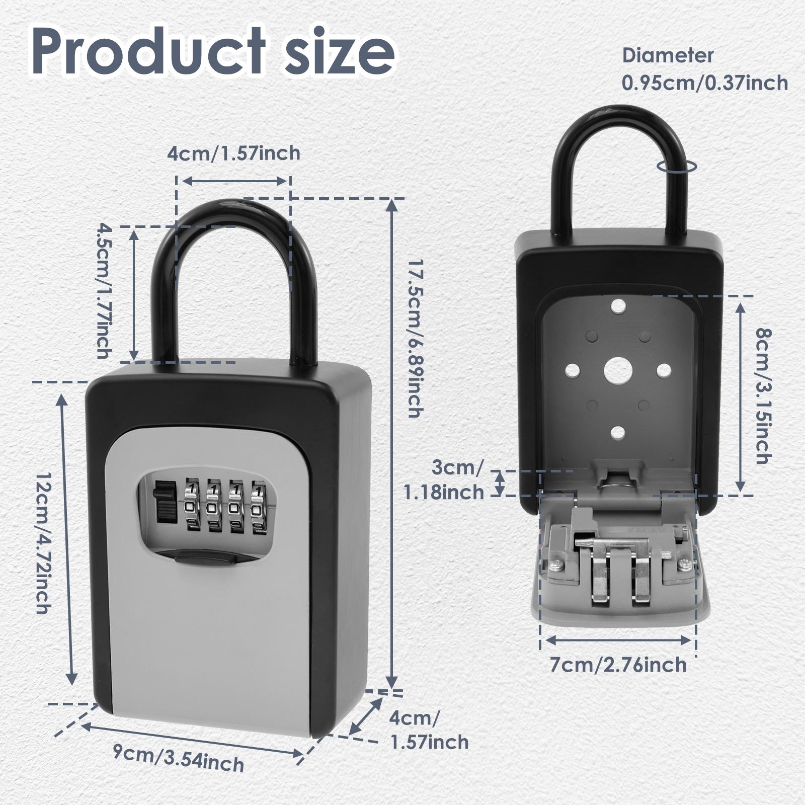 1/2Pcs Key Lock Box High Strength Alloy Free Installation Outdoor Password Key Box 4 Digit Code Box Waterproof Key Safe Case
1/2Pcs Key Lock Box High Strength Alloy Free Installation Outdoor Password Key Box 4 Digit Code Box Waterproof Key Safe Case