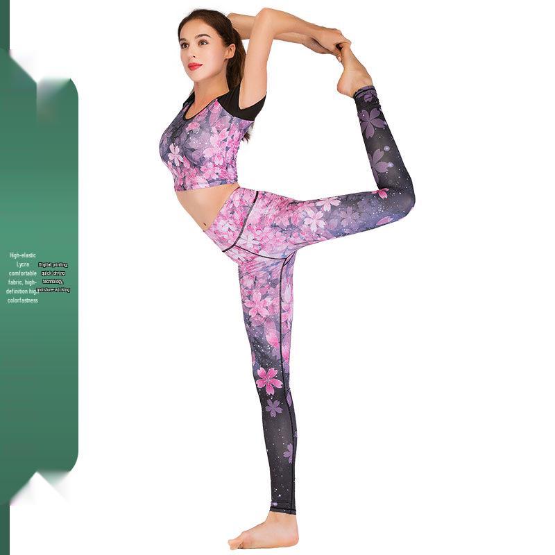 High-Elastic Short Sleeve Yoga Set with Sun Protection for Outdoor Sports & Dance Extra Large кольору моря/квітковий
High-Elastic Short Sleeve Yoga Set with Sun Protection for Outdoor Sports & Dance Extra Large кольору моря/квітковий