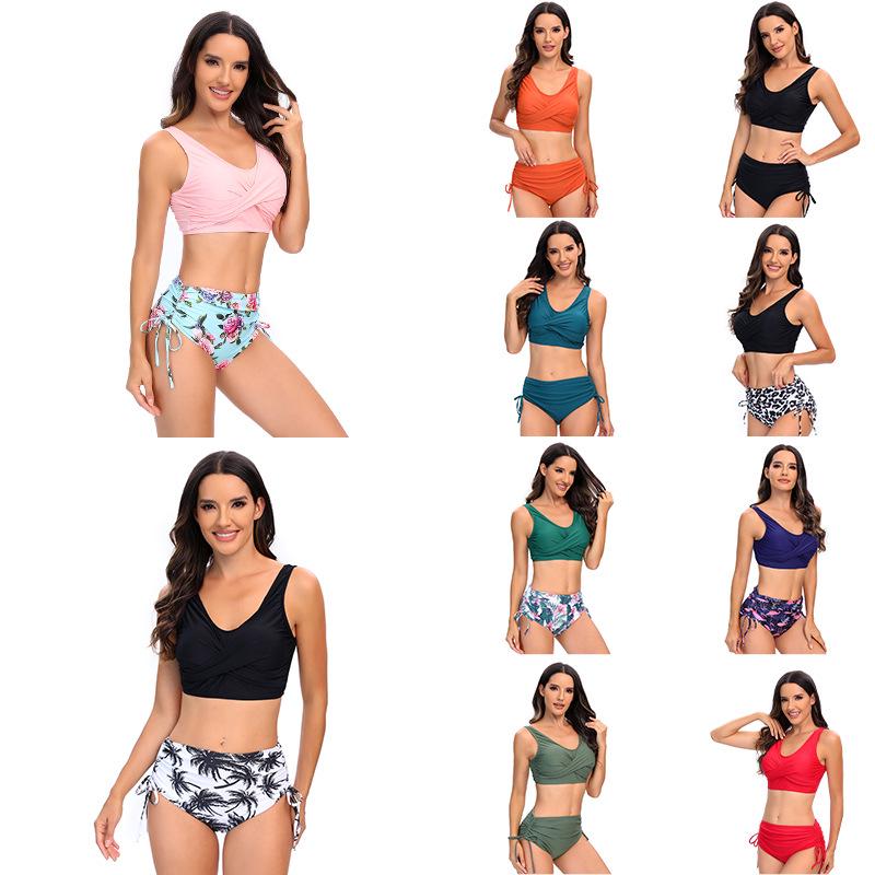 Women s Solid Color High-Waist Bikini with Backless Crisscross Straps - Sexy yet Conservative Design Large
Women s Solid Color High-Waist Bikini with Backless Crisscross Straps - Sexy yet Conservative Design Large