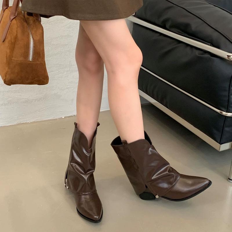 Женские винтажные сапоги для верховой езды из искусственной кожи, нескользящие, до середины икры, осенне-зимние, с острым носком, сексуальные плиссированные сапоги в западном стиле, на низком каблуке 39 темно-коричневого
Женские винтажные сапоги для верховой езды из искусственной кожи, нескользящие, до середины икры, осенне-зимние, с острым носком, сексуальные плиссированные сапоги в западном стиле, на низком каблуке 39 темно-коричневого