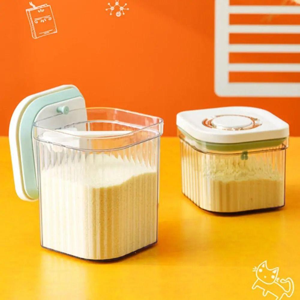 с ложкой герметичная коробка для рисового порошка кнопка удобный контейнер для сухого молока бытовой 800ML кофейный 
с ложкой герметичная коробка для рисового порошка кнопка удобный контейнер для сухого молока бытовой 800ML кофейный