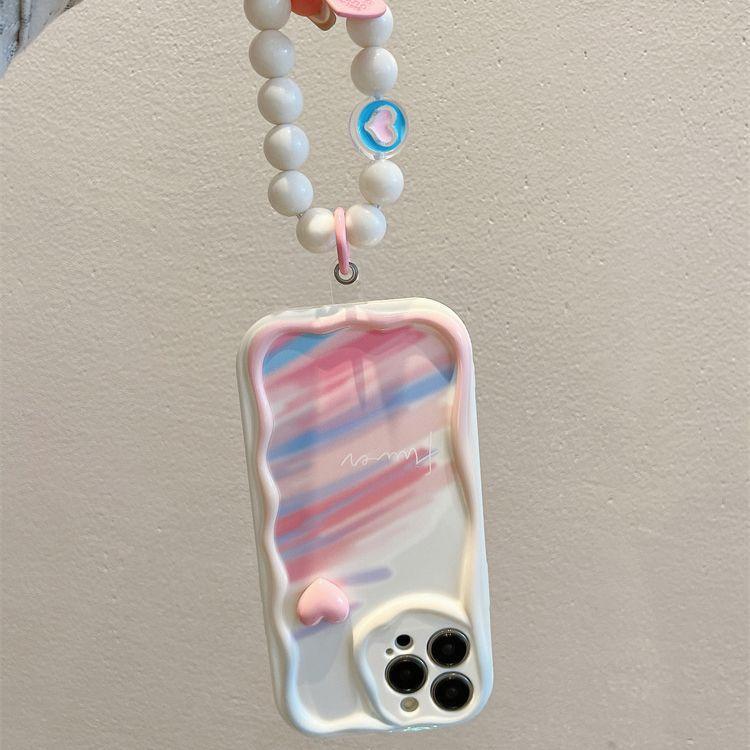 For iPhone 16 Pro Max Case Rainbow Graffiti 3D Heart Decor Silicone Phone Cover with Beaded Strap A
For iPhone 16 Pro Max Case Rainbow Graffiti 3D Heart Decor Silicone Phone Cover with Beaded Strap A