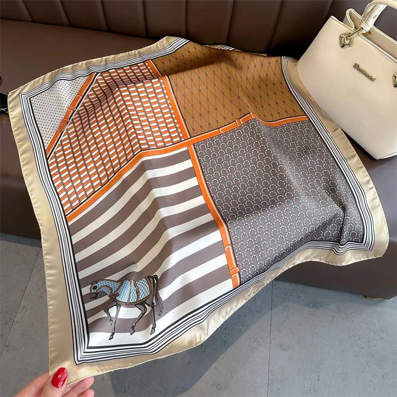 Women Luxury Design 70*70cm Horse Print Silk Square Scarf New Soft Satin Hairband Neckerchief Ribbon Hijab Headband Foulard Gift 70X70cm
Women Luxury Design 70*70cm Horse Print Silk Square Scarf New Soft Satin Hairband Neckerchief Ribbon Hijab Headband Foulard Gift 70X70cm