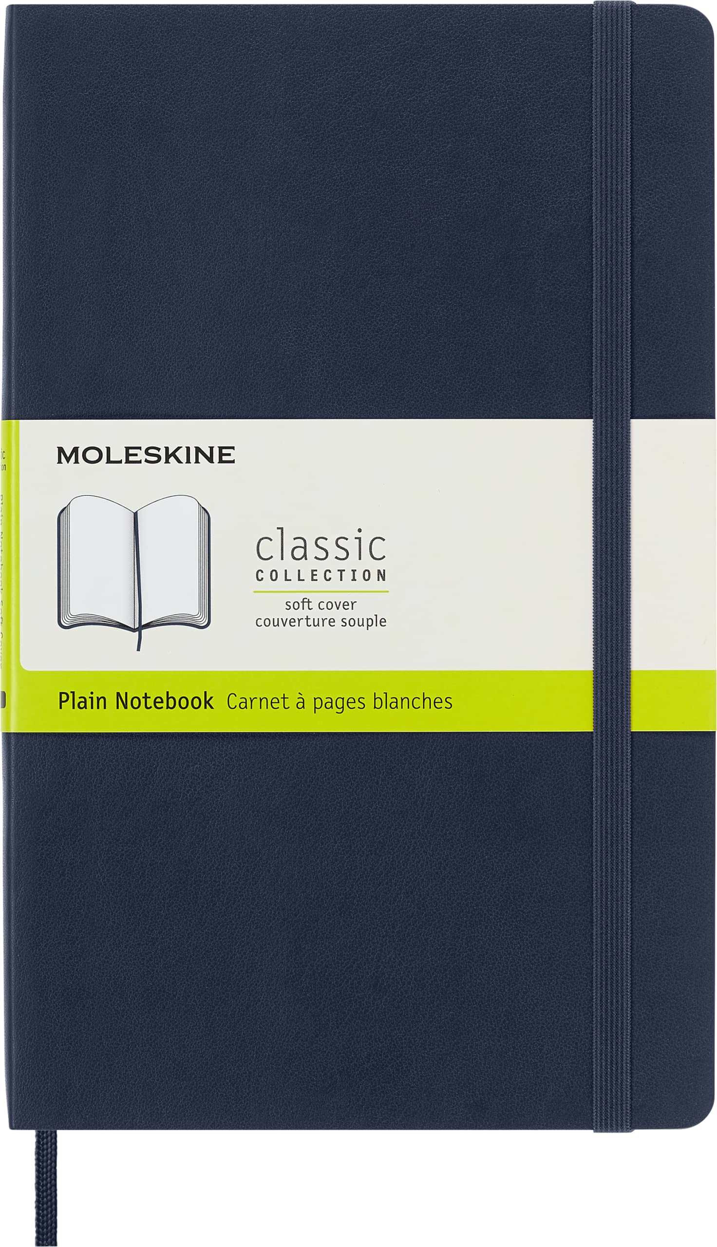 Moleskine Classic Sapphire Soft Cover x Notebook, Large, Plain, Blue, (5 8.25)
Moleskine Classic Sapphire Soft Cover x Notebook, Large, Plain, Blue, (5 8.25)