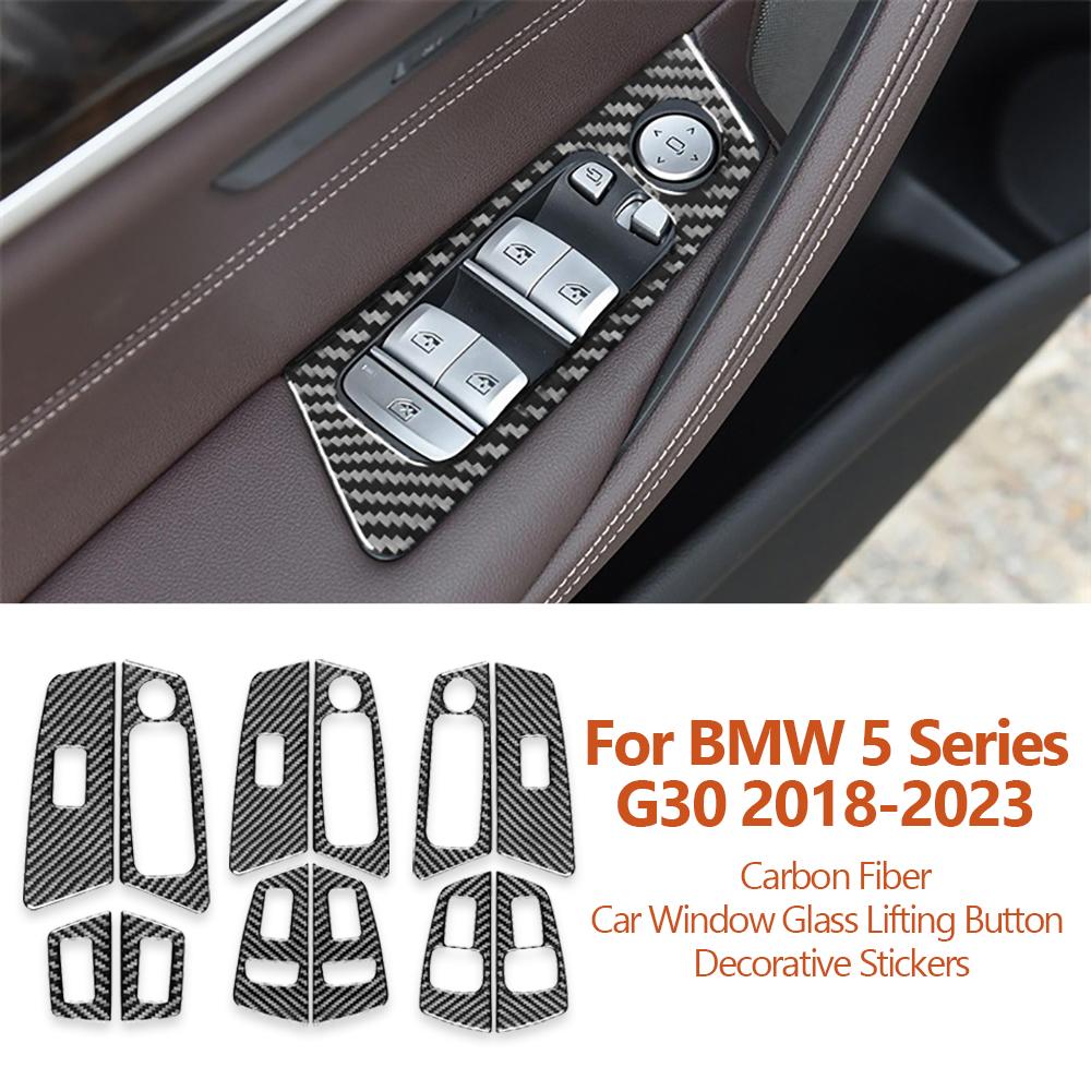 Для BMW 5 серии G30 G38 528li 530li 540li 2018-углеродное волокно автомобильное оконное стекло кнопка подъема декоративные наклейки аксессуары For BMW G30 LHD 1
Для BMW 5 серии G30 G38 528li 530li 540li 2018-углеродное волокно автомобильное оконное стекло кнопка подъема декоративные наклейки аксессуары For BMW G30 LHD 1