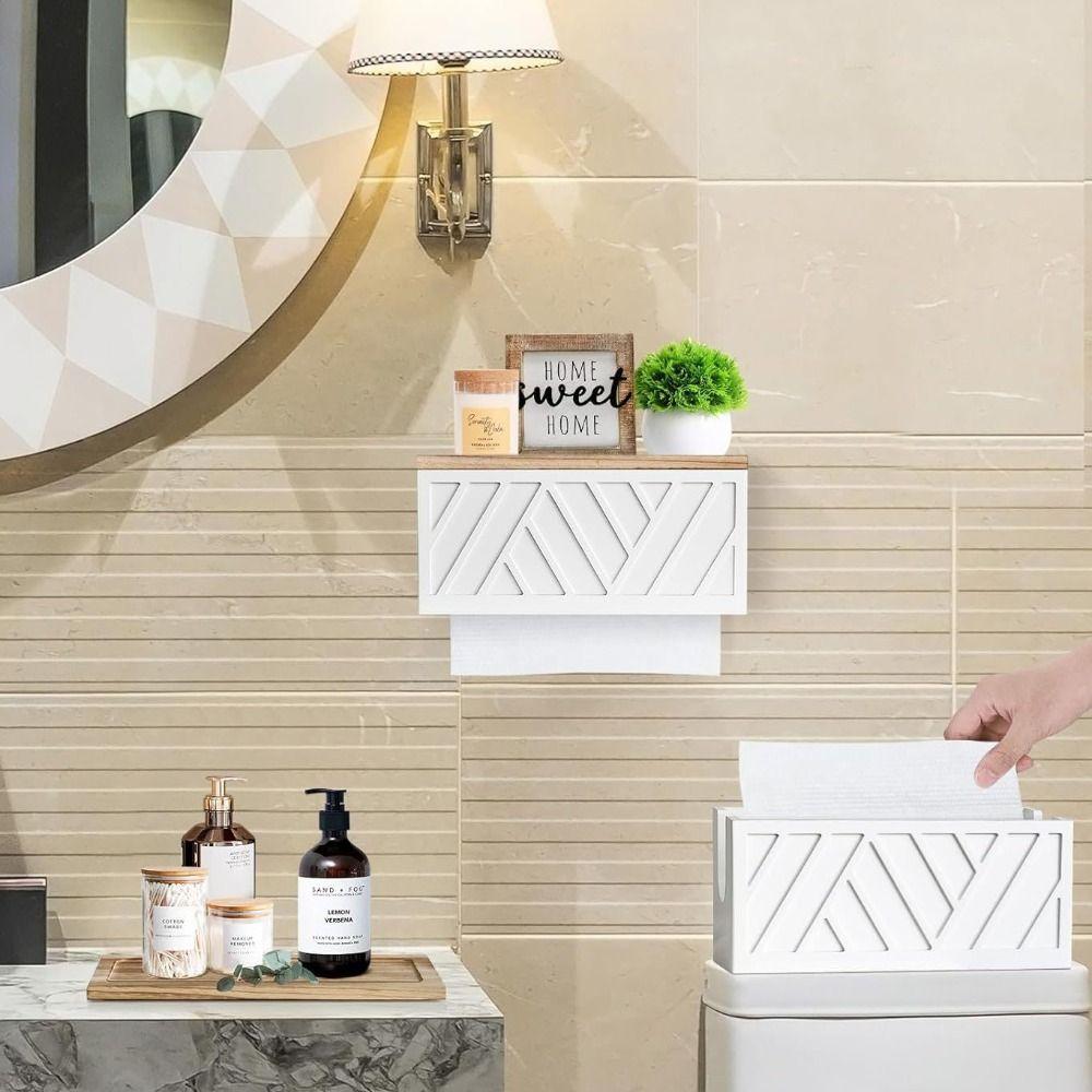 with Cover Roll Paper Rack Space Saving Bathroom Shelf Convenient Tissue Holder Restroom білий
with Cover Roll Paper Rack Space Saving Bathroom Shelf Convenient Tissue Holder Restroom білий