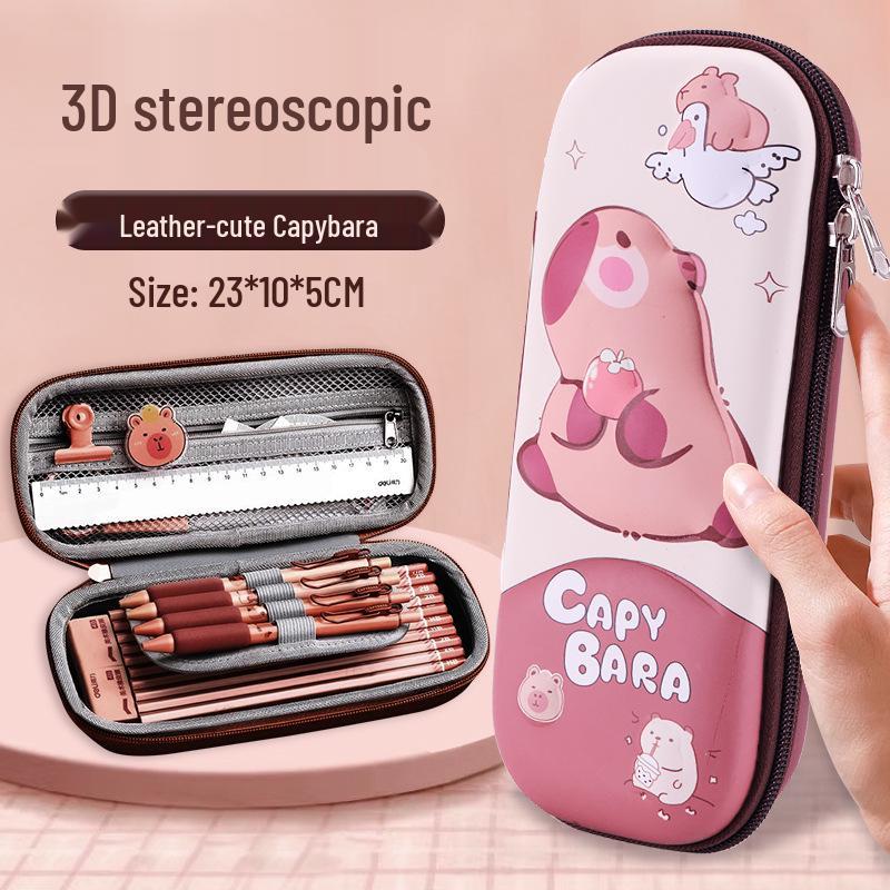 3D Cartoon Leather Pencil Case for Elementary Students, Multi-Layered Large Capacity for Grades 1-6
3D Cartoon Leather Pencil Case for Elementary Students, Multi-Layered Large Capacity for Grades 1-6