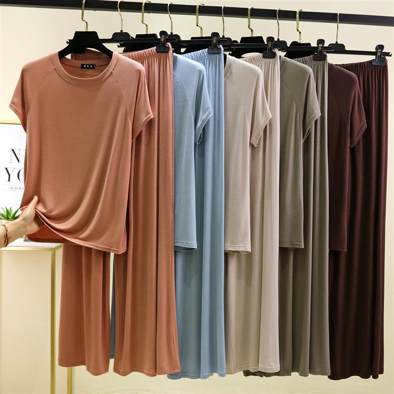 Women s Summer Short Sleeve Loose Two-Piece Set – Comfortable Modal Casual Homewear Extra Large
Women s Summer Short Sleeve Loose Two-Piece Set – Comfortable Modal Casual Homewear Extra Large