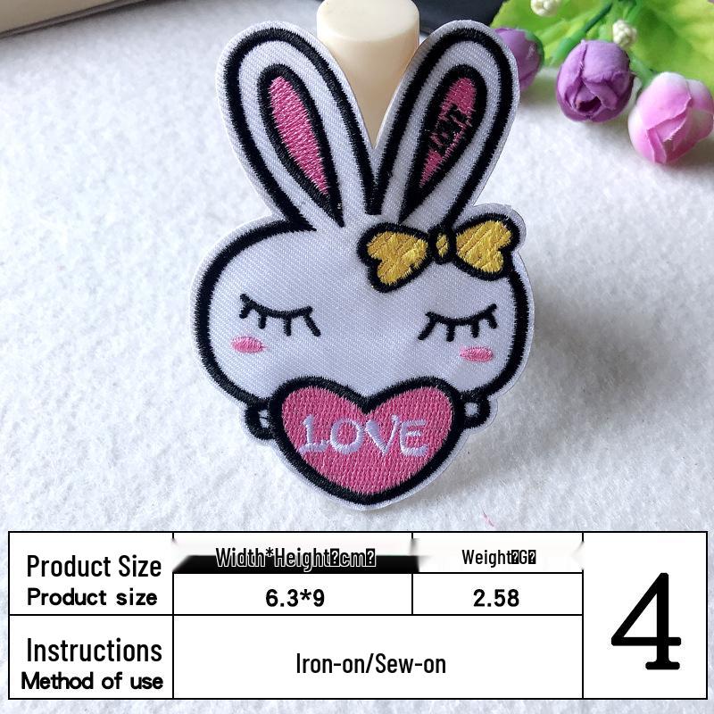 Очаровательный мультяшный кролик, нашивка из ткани на липучке для украшения сумки
Очаровательный мультяшный кролик, нашивка из ткани на липучке для украшения сумки