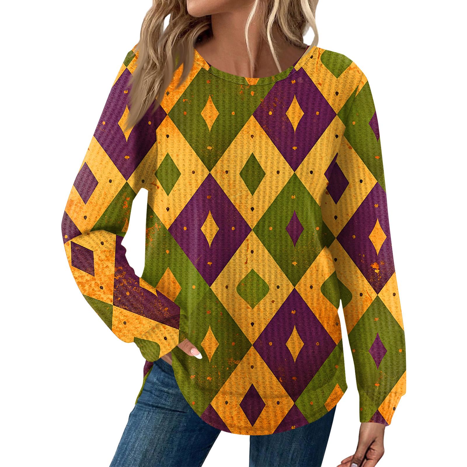 Women s Fashion Loose Long Sleeve Carnival Print Round Neck Casual Top XL
Women s Fashion Loose Long Sleeve Carnival Print Round Neck Casual Top XL