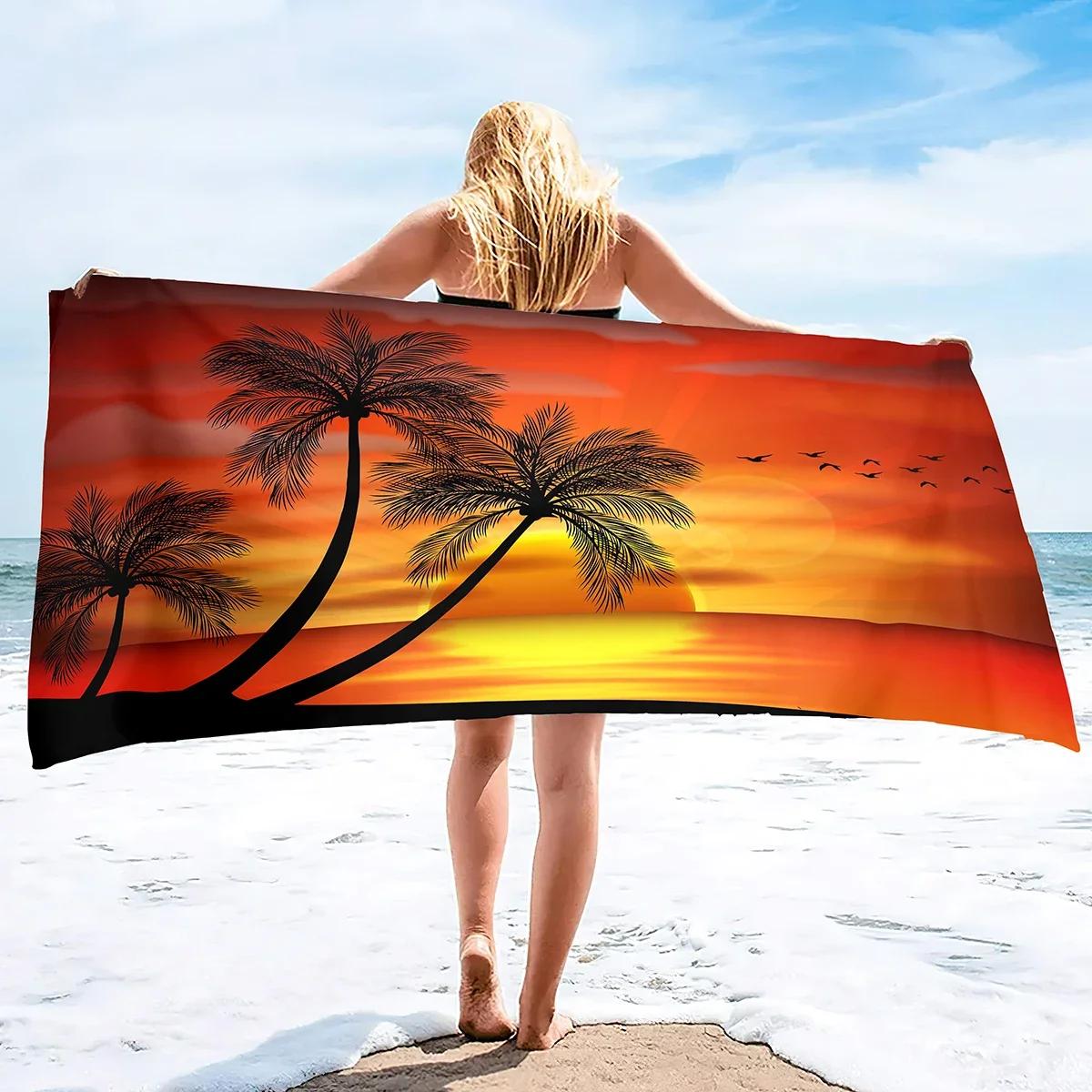 Beach Towel Oversized,Thick Sand Free Microfiber Beach Towel, Super Absorbent Tropical Coconut Tree Sunset Swim Beach Towels W30*H60(CM)
Beach Towel Oversized,Thick Sand Free Microfiber Beach Towel, Super Absorbent Tropical Coconut Tree Sunset Swim Beach Towels W30*H60(CM)