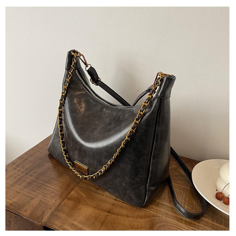 Премиальная ретро сумка-тоут большой вместимости женская новая осенне-зимняя универсальная сумка-мессенджер для поездок на работу, на плечо чёрный