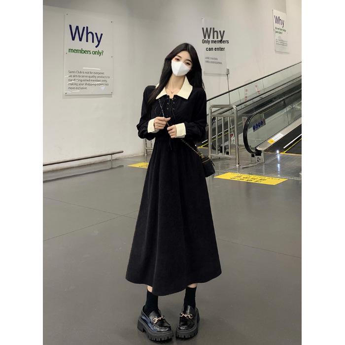 2026 Retro Color Block Corduroy Waist-Cinched Long-Sleeve Dress for Women - Plus Size Spring/Autumn Chic 2XL
2026 Retro Color Block Corduroy Waist-Cinched Long-Sleeve Dress for Women - Plus Size Spring/Autumn Chic 2XL