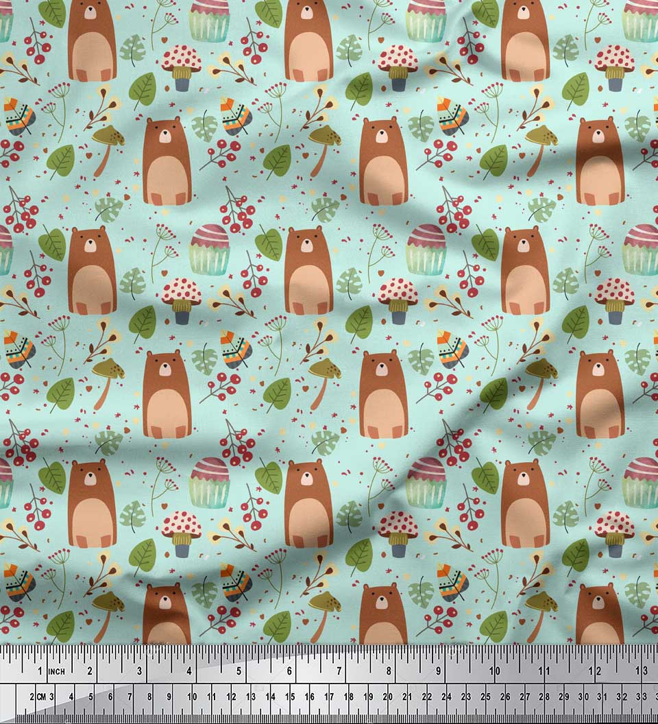 Soimoi Grey Japan Crepe Satin Teddy Bear & Leaves Дитячі тканинні принти на метр 42 дюйма 42 Inch Wide - Poly Crepe зелений
Soimoi Grey Japan Crepe Satin Teddy Bear & Leaves Дитячі тканинні принти на метр 42 дюйма 42 Inch Wide - Poly Crepe зелений