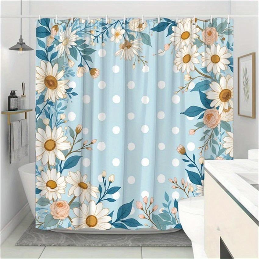 1Pc Floral Shower Curtain - Pastel Blue, White Daisies & Roses, Vintage Style, 70.8X70.8 , 12 Hooks, Botanical Bathroom Decor W60H190(CM)-1 Pcs
1Pc Floral Shower Curtain - Pastel Blue, White Daisies & Roses, Vintage Style, 70.8X70.8 , 12 Hooks, Botanical Bathroom Decor W60H190(CM)-1 Pcs