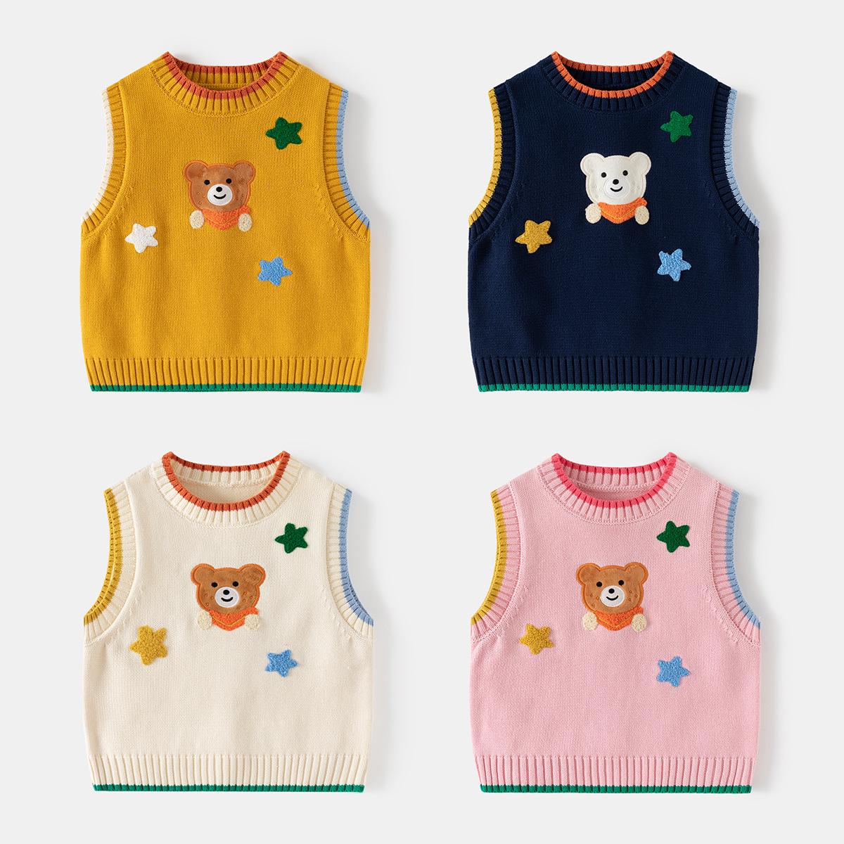 2024 Children s Cartoon Bear Sweater Vest - New Sleeveless Wool Pullover for Boys 110 cm
2024 Children s Cartoon Bear Sweater Vest - New Sleeveless Wool Pullover for Boys 110 cm