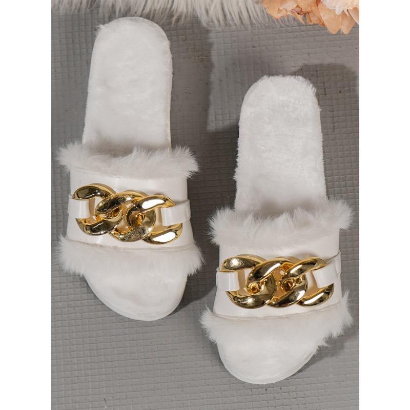 Новая модная открытая пушистая обувь, хлопковые тапочки с металлической цепочкой, женские домашние теплые тапочки для отдыха 35
Новая модная открытая пушистая обувь, хлопковые тапочки с металлической цепочкой, женские домашние теплые тапочки для отдыха 35