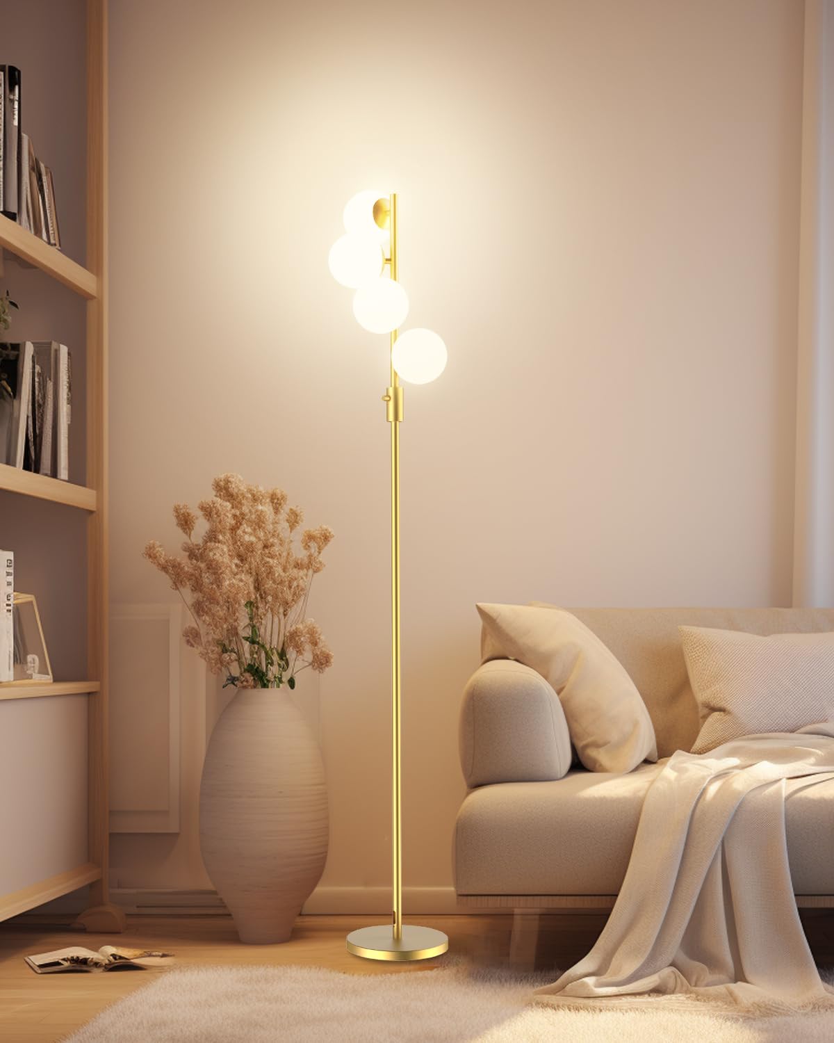 Lightdot Height 163cm Dimmable Floor Lamp Gold Tall Stand Lamp with 4 3000K G9 Bulbs Gentle Warm White Color Easy on the Eyes Perfect for Living Rooms золотий
Lightdot Height 163cm Dimmable Floor Lamp Gold Tall Stand Lamp with 4 3000K G9 Bulbs Gentle Warm White Color Easy on the Eyes Perfect for Living Rooms золотий