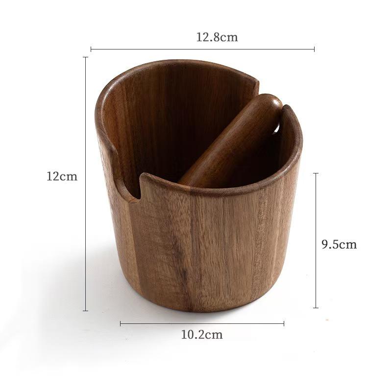 Golden Acacia Wood Coffee Knock Box Espresso Powder Barrel - Wooden Coffee Bar Storage Accessory
Golden Acacia Wood Coffee Knock Box Espresso Powder Barrel - Wooden Coffee Bar Storage Accessory