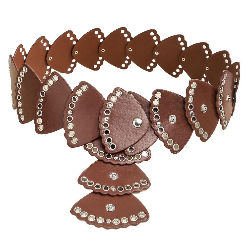 Пояс в западном стиле, веерообразный, сшивной, из ПУ кожи, с заклепками, пояс на талию, широкий женский пояс, уличная одежда коричневый
Пояс в западном стиле, веерообразный, сшивной, из ПУ кожи, с заклепками, пояс на талию, широкий женский пояс, уличная одежда коричневый