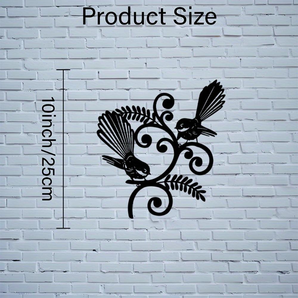 1pc 2D Flat Fantail Birds on Fern Metal Wall Art New Zealand Style Silhouette Black Outdoor Garden Porch Patio Indoor Sign New Year Decoration 10inch/25cm
1pc 2D Flat Fantail Birds on Fern Metal Wall Art New Zealand Style Silhouette Black Outdoor Garden Porch Patio Indoor Sign New Year Decoration 10inch/25cm