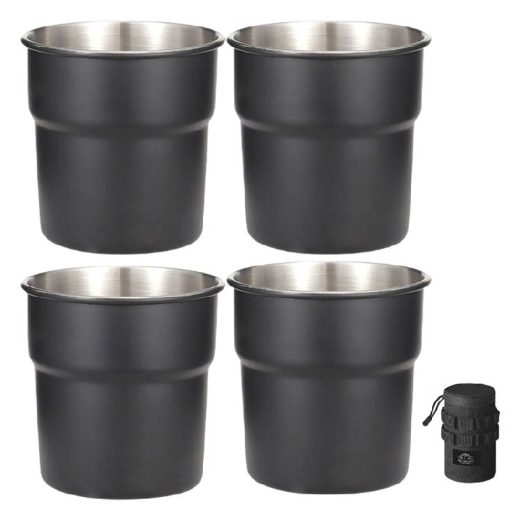 4pcs Stainless Steels Drinking Cup Outdoor Travel Coffees Milk Mugs Replacement Stackable Camping Cup with Cup Cover чёрный
4pcs Stainless Steels Drinking Cup Outdoor Travel Coffees Milk Mugs Replacement Stackable Camping Cup with Cup Cover чёрный