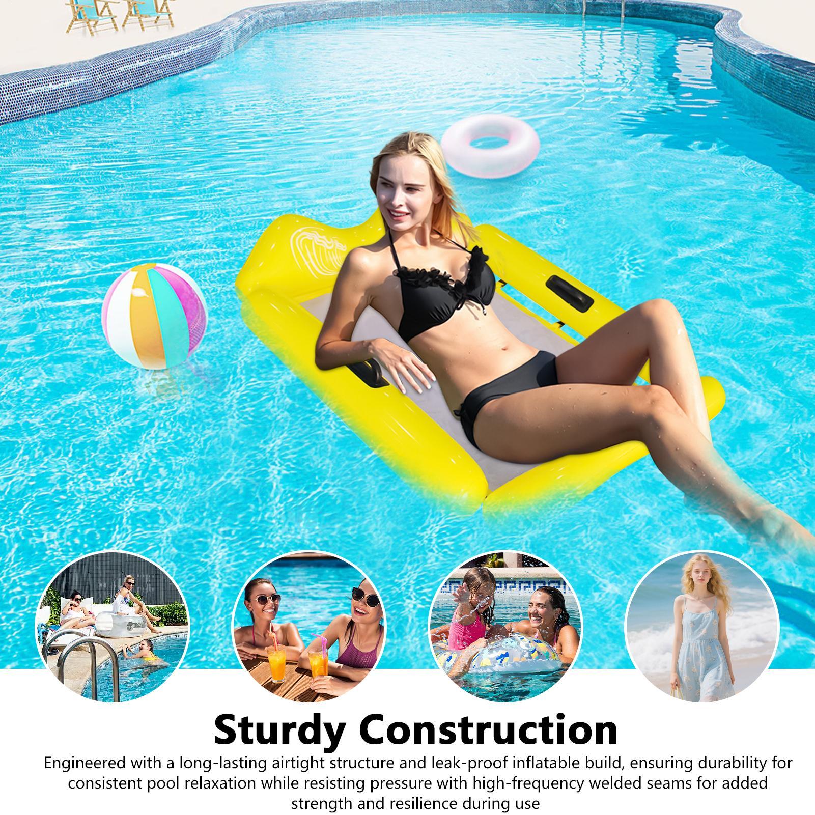 Multi-Purpose Hammock Pool Floats Adults Pool Water Sports Toys Inflatable Pool Floats PVC Water Hammock Lounge Floaties
Multi-Purpose Hammock Pool Floats Adults Pool Water Sports Toys Inflatable Pool Floats PVC Water Hammock Lounge Floaties